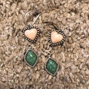 Sterling silver interchangeable earrings